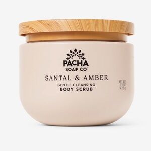 Pacha soap co santal and Amber body scrub